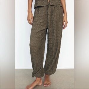 Zara Crinkle Textured Pants